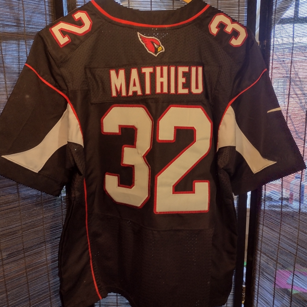 Arizona Cardinals Mathieu Jersey - Black and Red size 44, real on field jersey